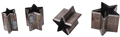 4 Pièces en Cuir Artisanat Outil de Coupe étoiles en Forme de Trou Creux en Acier Cutter Poinçon Trousse à Outils avec Boîte de Rangement pour L'artisanat