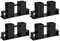 STILISTA Holzstapelhilfe 340/100/150 mm, Pulverbeschichtet für 70 x 70 mm und 40 x 60 mm Kanthölzer, Farb- und Setwahl, 4er Set Schwarz