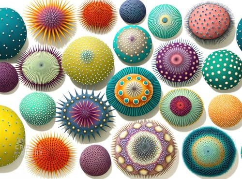 Cross & Glory Colorful Sea Urchins Jigsaw Puzzle - 1000 Pieces - by | Vibrant and Stunning Collage | Challenging and Relaxing for Adults | Unique and Beautiful Design