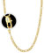 Suplight Klassische Figarokette 3+1 Gliederkette für Damen Herren Goldkette 4mm breit 55cm/22 lang Unisex Kette 18k vergoldet Name Gravur Halskette Ersatzkette Zubehör personalisierte Geschenk