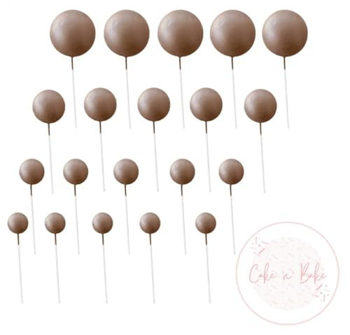 Faux Coloured Polystrene Cake Topper Ball Spheres (Nudey Pink)