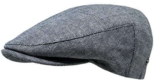 WEROR Herren Flatcap Schirmmütze Schiebermütze Cap Mütze WEROR-419.1 (59, Marine)