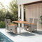 Yolola Rattan Essgruppe 4 Personen Rattan Gartenmöbel Set mit Kissen Sitzgarnitur Garten Essgruppe Grau Outdoor-Essgruppe Gartengruppe Gartengarnitur Balkongruppe Terassenmöbel Garten