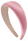 Righe e Pois - cerchietto per capelli senza dentini in raso leggermente bombato - circonferenza 12 cm larghezza 4 cm spessore o,5 cm - cerchietto per capelli elegante (Rosa Antico)