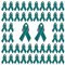 WANDIC Lot de 50 pin's Bleu Sarcelle et Vert, 3 x 1,8 cm, Ruban de Sensibilisation aux agressions sexuelles et au Cancer du Foie, Broches d'espoir pour décorations, activités bénéfiques publiques