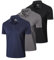 Gaiatiger 3er Pack Polos Hombre Manga Corta Camisa Ocio Cómodo Transpirabilidad Ropa Deportiva Hombre Golf Polo Shirt (0427) Black Grey Navy-L