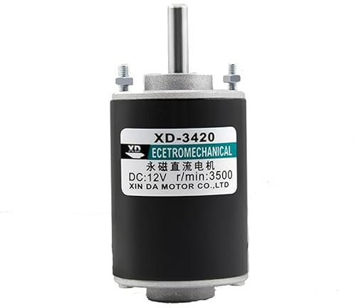 DC 12V 24V 30W Kurze Abtriebswelle Hochgeschwindigkeits-Elektromotor 3420 CW und CCW Geschwindigkeitsregulierender Elektromotor for Rasenmäher (Size : 24V 7000RPM, Color : Motor and Bracket)
