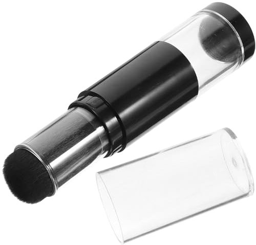 STOBOK Pinceau De Maquillage Rétractable Pinceau Kabuki Portable Créatif Avec Pot De Récipient De Poudre Rechargeable Pour Mettre En Évidence Le Fond De Teint Contour Blush