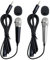 COACOM Lot de 2 mini microphones avec câble - Microphones karaoké, métalliques adaptés pour téléphones portables et ordinateurs portables