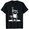 Retro Waschbär Rock Musik Geschenk Männer Kinder Frauen Lustiger Waschbär T-Shirt