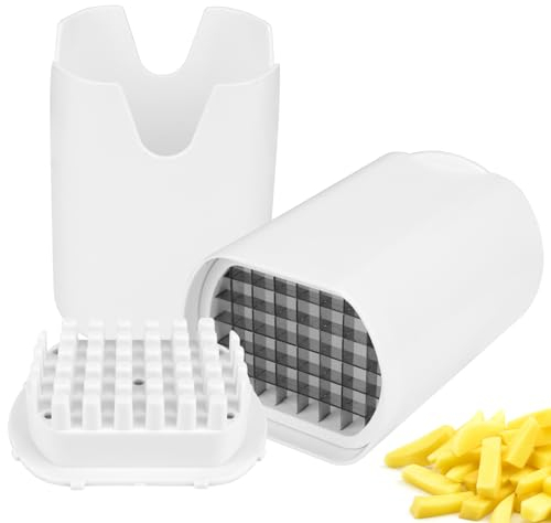 Potato Chipper Chip Cutter, French Fries Cutter Fast Cutting Salad Slicer Fruit Cutter Manual Kitchen Gadget Multipurpose Chip Cutter for Vegetables and Fruits