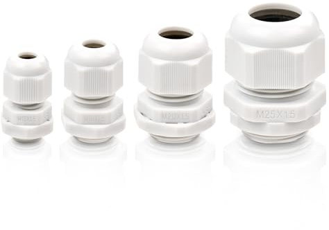 48 Pcs Adjustable Cable Glands - M12, M16, M20, M25, Waterproof Outdoor Set