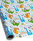 RayofSun Dinosaurier-Geschenkpapierrolle, niedliche blau-grüne Dinosaurier-Geschenkpapier für Jungen und Kinder, Geschenkpapier, Happy Bday Wrap, Dinosaurier-Partys, Babypartys, 43,2 x 304,8 cm pro