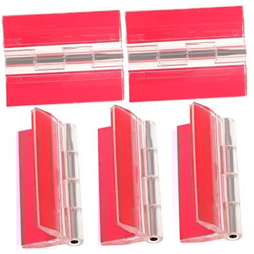 CRILSTYLEO 5pcs Self-Adhesive Hinge Door Hinges Adhesive Hinges Small Aquarium Lid Hinge Glass Hinge Locking Hinge Cabinet Hinge Weldable Hinges Flush Hinges Folding Door Acrylic Crafts