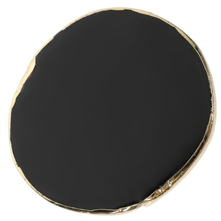 Hoement Natürlicher Achat-scheiben-untersetzer Mit Goldener Kante Dekorative Steinmatte Für Tassen rutschfest Und Hitzebeständig Eleganter Home-deko Akzent Für Küche Und Wohnzimmer