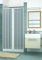 Porta Parete Doccia 140 cm 2 Ante a Soffietto in PVC H185 Vens Bianco