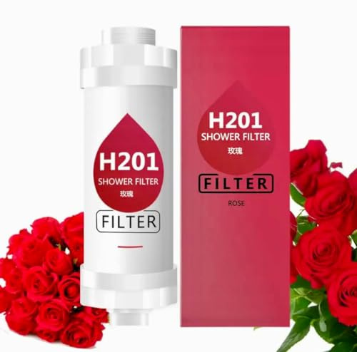 Filtro dell'acqua per doccia con aroma e vitamina C, per la salute della pelle e dei capelli, facile da installare (aroma rosa)
