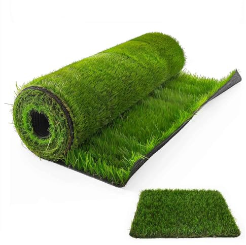 Prato sintetico in PE, tappeto di erba artificiale con supporto drenante in latex, pet friendly. Altezza/Spessore: 25mm, 30mm, 40mm, 50mm. Rotoli da 1x5m e 1x10m (25mm - 1x10MT - 10mq)
