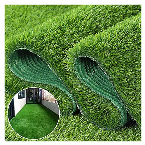 Gazon synthétique haute densité de 3 cm d'épaisseur pour animaux de compagnie et fêtes, intérieur et extérieur, tapis d'herbe synthétique pour jardin, cour, vert, 60 x 150 cm