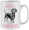 Purple Print House Easily Distracted By Wieners Mug Women Funny Dachshund Tea Coffee Cup Sausage Dog Owner