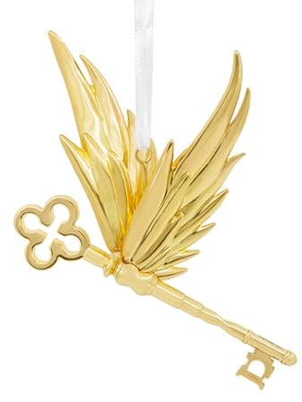 Hallmark Ornamento in metallo di alta qualità a forma di chiave alata, Harry Potter e la pietra filosofale, decorazione per albero di Harry Potter, ornamento natalizio da appendere, regalo per Natale