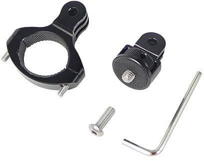 Aluminium-Fahrradlenker-Kamera-Ständerklemme mit Adapter, kompatibel mit GoPro Hero 10, 9, 8, 7, 6, 5, Yi, 4K, SJcam, Eken, DJI Osmo Action-Kameras, 25,5–33 mm