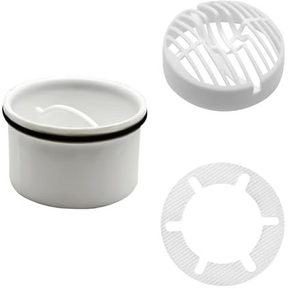 lafo Haarsieb + Tauchrohr für Dusche Ablaufgarnitur Set, Kompatibel mit Ablaufgarnitur. 6960, 6961, 6962, 6963, Ersatz Tauchrohr Haarfänger, Dusche Haarfilter Siebeinsatz, Viega Duschablauf Deckel (1)