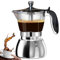 DITOSH 6 Cup Plastic Transparent Moka Pot Stainless Steel Uncoated Stovetop Espresso Maker Italian Coffee Makers Mocha Greca Machine Cafe Classic Induction Cookers for Home Camping 300ml