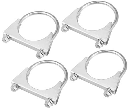 VekAuto Round U Bolt Muffler Exhaust Clamps for Car / 2.75 ID 70mm / 4 Pcs Auto Accessories