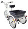 KumuJ 20 Zoll Dreirad für Erwachsene, 3-Rad-8-Gang-Seniorenfahrrad, 3-Rad-Fahrrad mit Einkaufskorb, Fahrrad mit Einkaufskorb Cargo-Bike für Erwachsene Senioren und Frauen,Höhenverstellbar (Weiß)