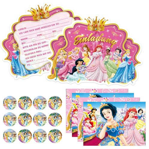 YeahBoom Einladungskarten Kindergeburtstag,12 Deutsche Einladungskarten,12 Umschläge,12 Tattoo Aufkleber,Einladungen Geburtstag Junge Madchen,Partyeinladungen Einladungen Kinder