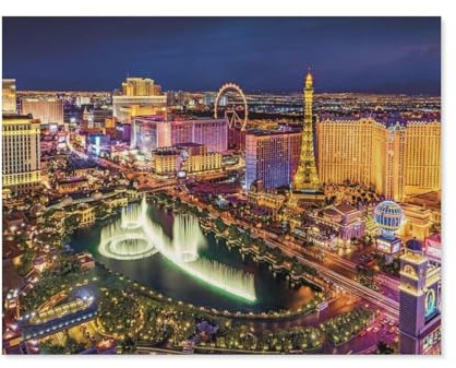 Las Vegas，Puzzles 1000 Stück Puzzles Für Erwachsene Kinder Klassisches Familienpuzzle Indoor DIY Spielzeug Geburtstagsgeschenk（75x50cm）-C16