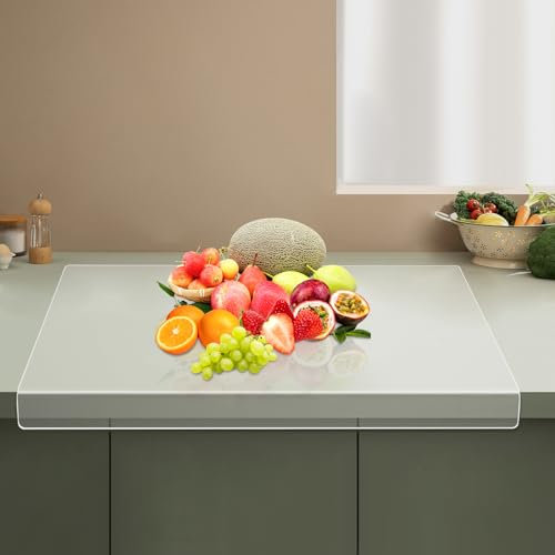 ZealEco Lot de 2 planches à découper en acrylique transparent pour cuisine