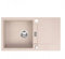 QLS Spülbecken 76x44 cm mit Abtropffläche Siphon Reversibel – Runner Beige