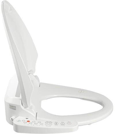 Asiento de inodoro inteligente electrónico antibacteriano inteligente tapa inodoro ducha wc bidé con boquilla blanca hasta 551 libras