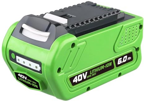 6.0Ah Replacement Battery Compatible with Greenworks 40V Cordless Power Tools, 29462, Suitable For Lawn Mowers, Electric Chain Saws, 1pc