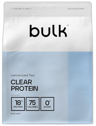 Bulk Clear Protein, Lemon Iced Tea, 400 g | Whey & Collagen Blend, 20 Servings, 18g Protein, 5g BCAAs, Fast Absorption, Supports Muscle Growth