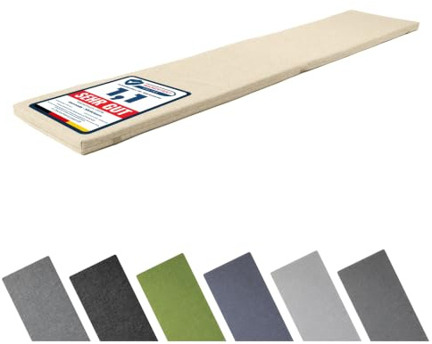 Garronda Bankauflage Outdoor Gartenbank Auflage 180x40 Cappuccino GD-0220 | Dicke: ca. 4 cm, Wasserabweisend, UV-beständig, mit Bändern, als Sitzkissen für Hollywoodschaukel und Gartenmöbel