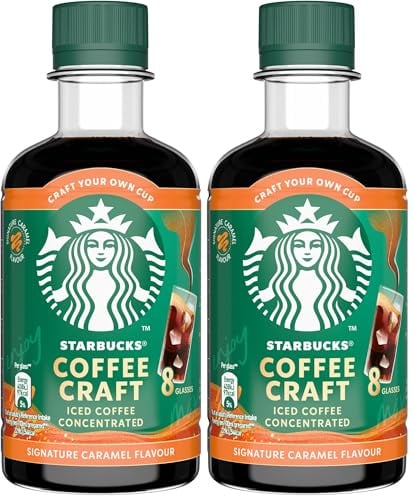 STARBUCKS® Signature Caramel Flavour Iced Coffee Concentrated 260ml (Pack of 2)