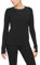 Cuddl Duds ClimateRight Stretch-Fleece mit langen Ärmeln, Schwarz, Groß