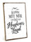 TypeStoff Holzschild mit Spruch – ABENTEUERLAND – aus MDF-Holz, Schild, Wandschild, Türschild, Holztafel, Holzbild mit Zitat/Aphorismus als Geschenk und Dekoration - HS-00243