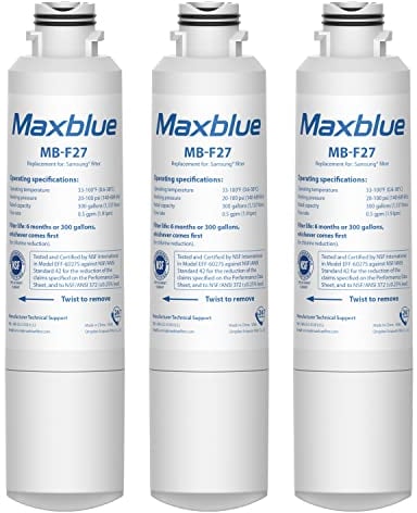 Maxblue DA29-00020B Filtre à Eau pour Réfrigérateur, Compatible avec Samsung® DA29-00020B, HAF-CIN EXP DA29-00020A DA29-00019A DA97-08006 DA97-08043ABC, Kenmore46-9101, REFSVC AP5271937, HDX-FMS-2 (3)