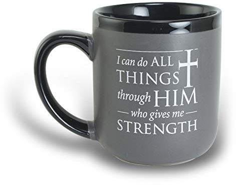 Abbey Gift Tasse mit Aufschrift I Can Do All Things, 10,8 cm, Mehrfarbig
