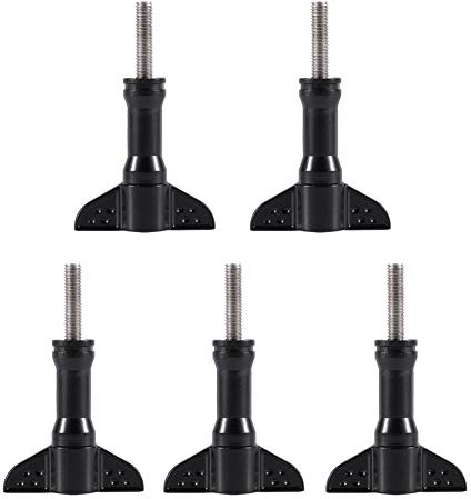 Diyeeni 5pcs Long Thumbscrews, 6cm Stainless Steel Long Thumb Knob Bolt Screw Set, Mount Kit For Fixing Action Cameras to Tripod, Monopod