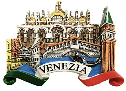 Venedig Italien 3D-Souvenir-Kühlschrankmagnet, Geschenk, handgefertigt, Heim- und Küchendekoration, Venedig-Kühlschrank-Magnet-Kollektion