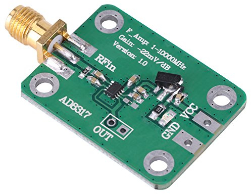 HF-Logarithmische Detektorplatine 1M-10GHz, AD8317 Chip-Hochfrequenz-Logarithmische Detektor-Leistungsmesser, elektronische Komponente des Leistungstester-Messgeräts, für die HF-Signalleistungserk