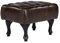 Woodkings® Chesterfield Pittsfield Hocker Echtleder braun Polstermöbel antik Designhocker Federkern unikat Herrenzimmer englisches Leder Stilhocker