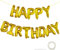 AONAT Alles Gute zum Geburtstag Luftballons Banner, 16 Inch Happy Birthday Aufblasbare Luftballons, Buchstaben Folien Banner, Folienluftballons Dekoration für Partydekoration (Gold)