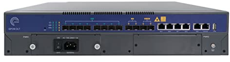 Elfcam® - GPON OLT 8 PON-Ports, 2 x 10 G SFP+ Ports, 2 x SFP Ports, 6 x RJ45 Ports, automatische Aktualisierung, EMS Web-Management