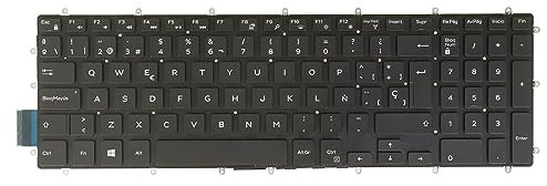 Español SP Teclado para Ordenador Portátil DELL Inspiron 15-5565 5567 5570 5575 5583 7566 7567 7577 0FYR04 FYR04, retroiluminado